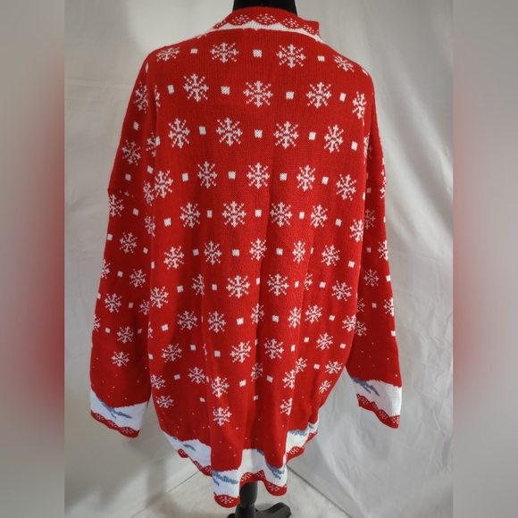 VINTAGE 80's NUTCRACKER Brand NWT Women's Snowman Holiday Sweater Size 3X - Picture 2 of 11